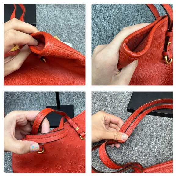 Louis Vuitton Citadine W/P Red Monogram Leather Shoulder Bag 799-082025 - Picture 7 of 16